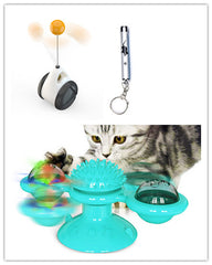 Sucker Turn Windmill Cat Toy